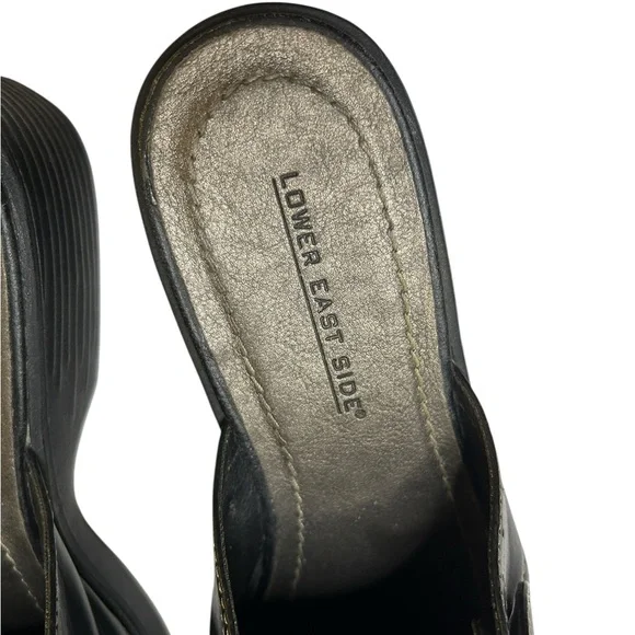 ⭐️SOLD⭐️ Vintage Y2K Lower East Side Black Chunky Platform Clogs | Size 10 - Picture 3 of 7